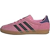 adidas Women's Gazelle Sneakers, Bliss Pink/Core Black/Collegiate Purple, Size 7