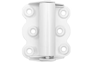 Ideal Security Self-Closing Spring Screen Door Hinge Set, White