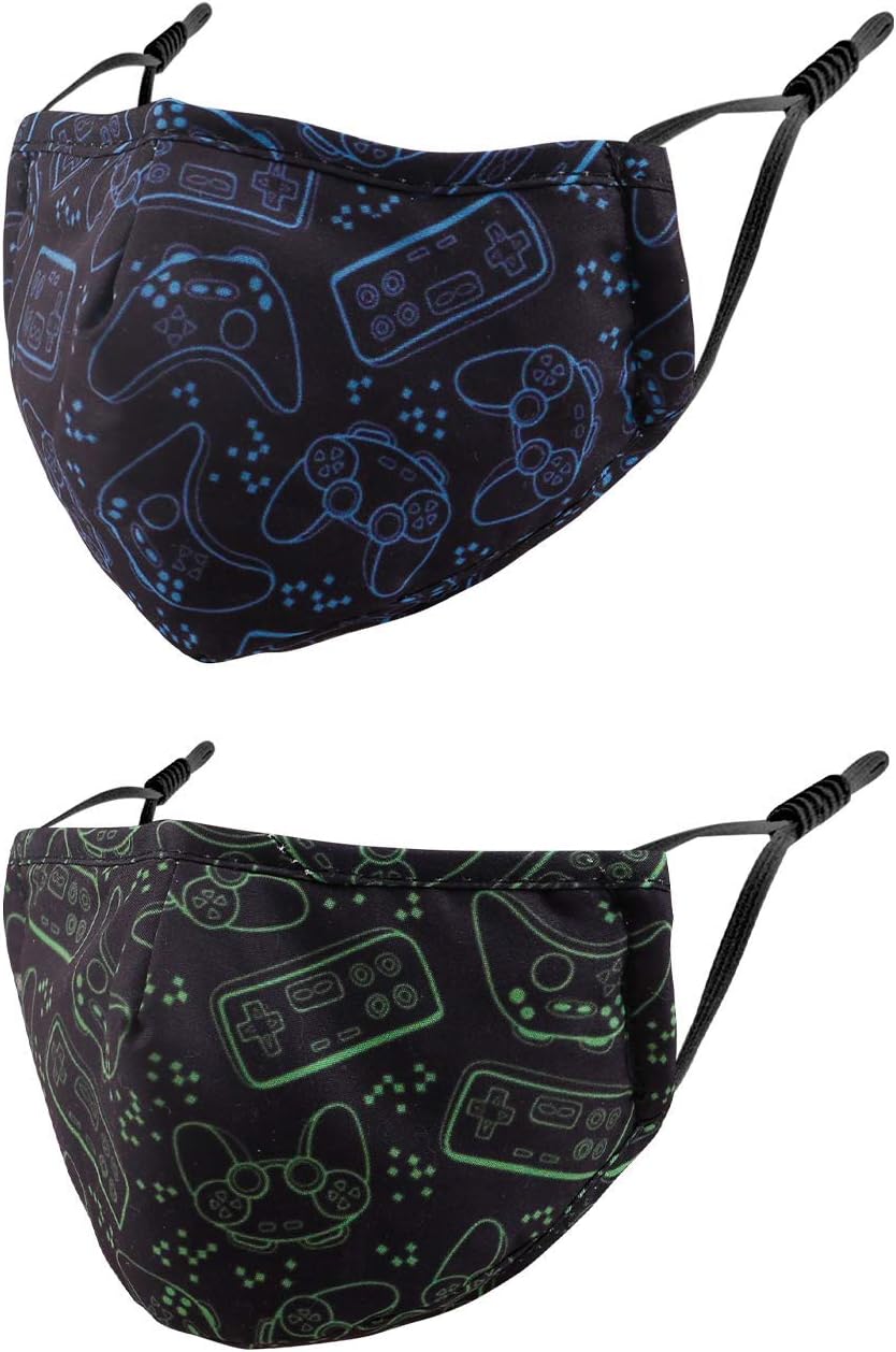 Kids Fabric Balaclava Bandana Cover, Reusable Washable Mask, Toddler Protection Protective Adjustable Headwear, Game Box Cotton Fashion Cloth for Face Toddler Protection Gifts for Girls Boys : Sports & Outdoors