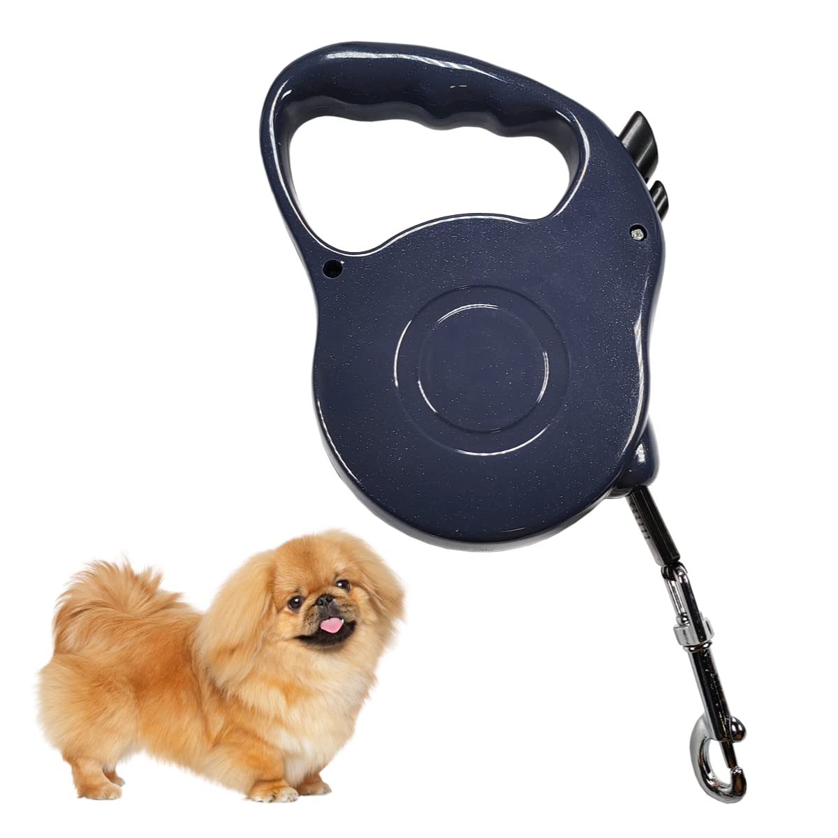 Retractable Dog Leash 3 Meters (S - 12 kg) / 5 Meters (M - 20 kg) Tug Resistant, Suitable for Small and Medium Dogs, Nylon Anti-Tangle (SMALL - MAX 12 kg, BLUE)