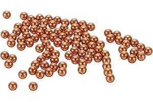 uxcell 100 Pcs Precision Solid Copper Bearing Balls 3mm Pure Copper Ball Spheres for Machinery, Automotive, and DIY (T2 Coppe