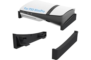 JDDWIN PS5 Slim/Pro Horizontal Stand for Disc & Digital Editions Console, Stable & Secure Base Stand, Space-Saving & Sleek Design for PlayStation 5 Console (White)