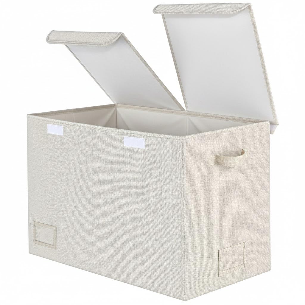 Photo 1 of GRANNY SAYS Storage Chest with Lids, Foldable Storage Organizer with Handles, Multi-Purpose Large Storage Box for Home, Bedroom, Living Room, Laundry Room, Brown