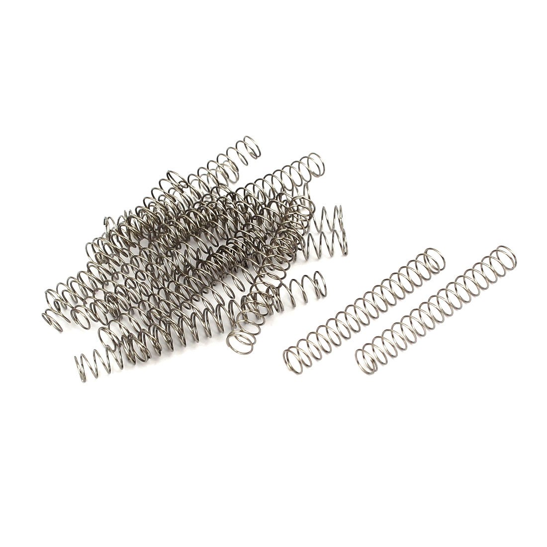 sourcingmap 0.3mmx4mmx30mm 304 Stainless Steel Compression Springs 20pcs
