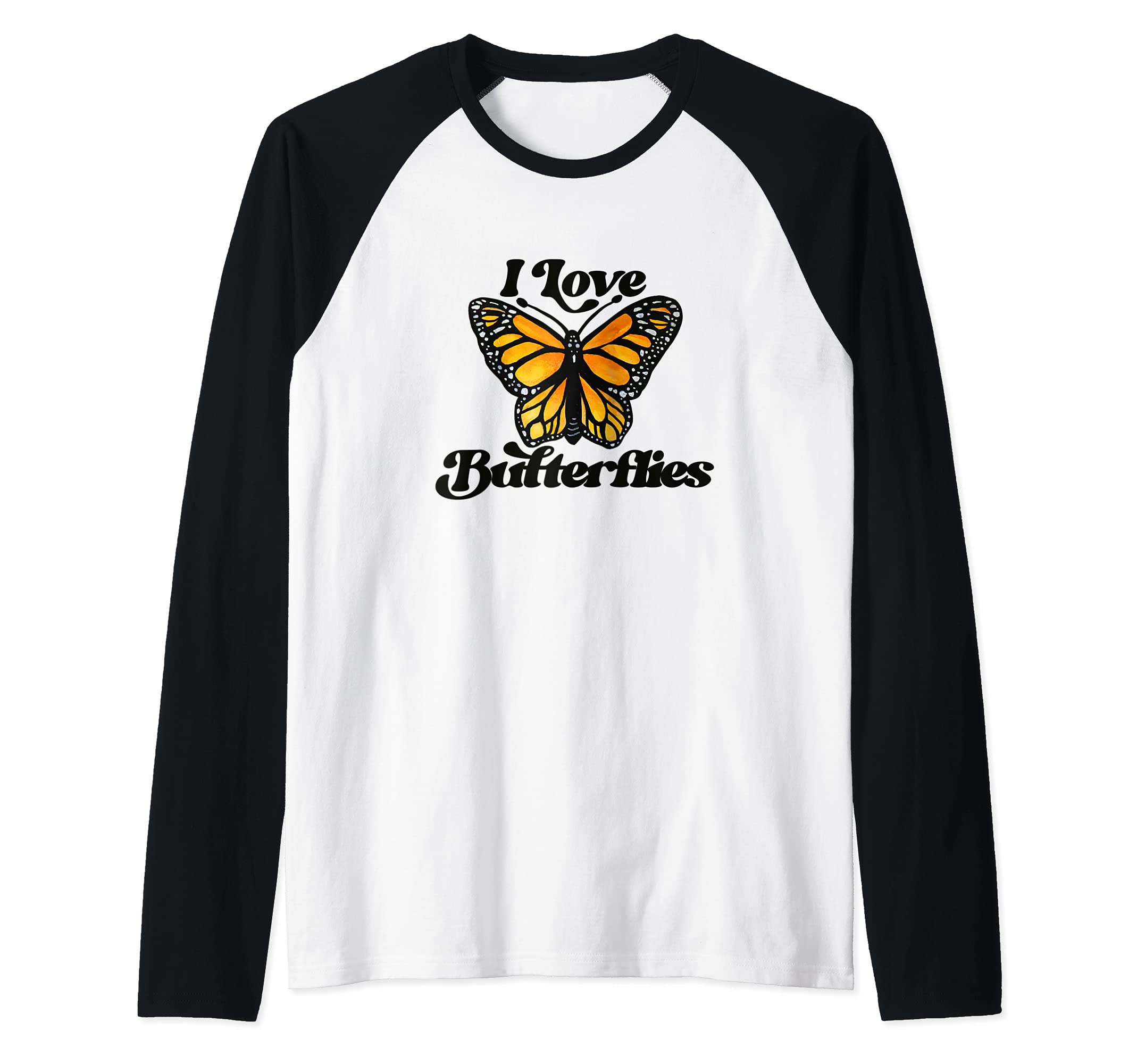 Monarch Butterfly Raglan Baseball Tee