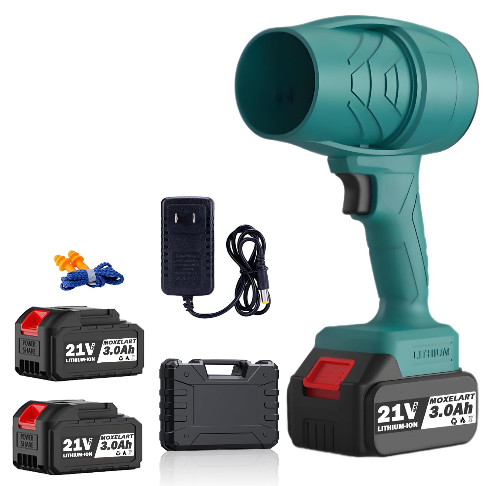 Photo 1 of **MISSING POWER CORD/UNTESTED** Cordless Leaf Blower, Handheld Powerful Dust Cleaner with Battery and Fast Charger, Electric Leaf Blowers Cordless for Patio Cleaning, Lawn Care, Blowing Leaves and Dust