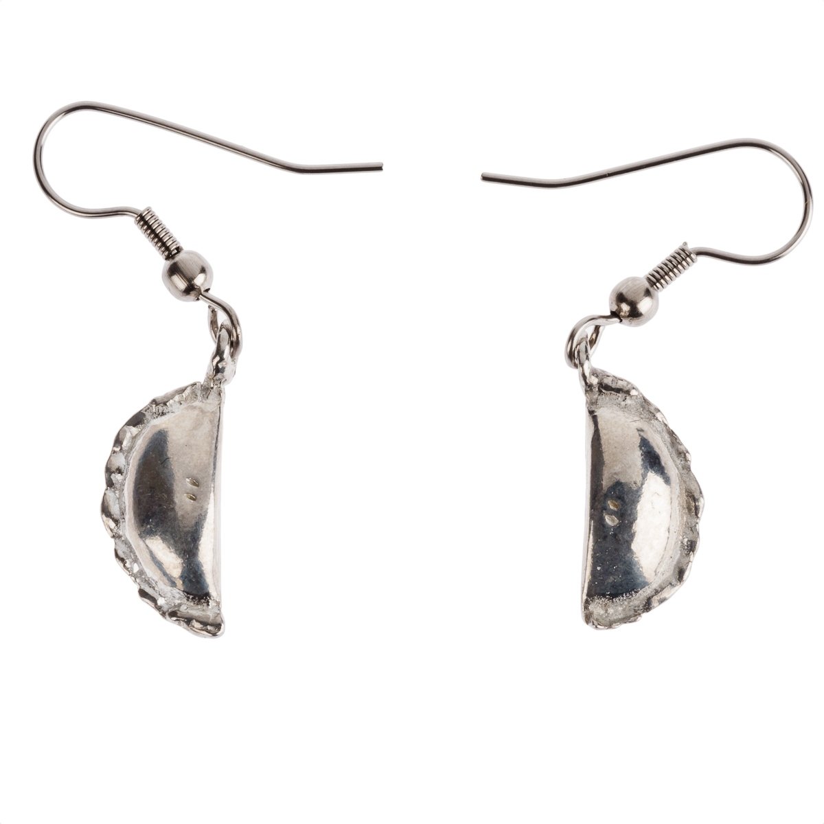 Special Cornish Gift. Cornish Pasty Earrings cast in Cornwall in Tin