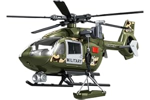 RANHANGQI 15" Rescue Helicopter Toy Light and Sound Rescue Vehicles Toys for Kids Aged 3 Toddler Kids Boys Gifts (Army Helicopters)