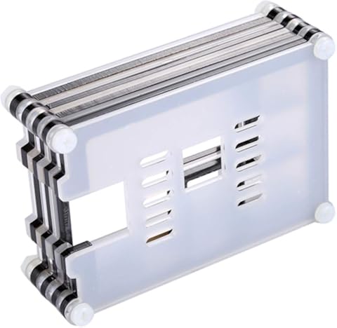 ZTH 9 Capas Caja de acrílico Caja de Carcasa con Orificio de Ventilador de refrigeración for Raspberry pi 3 (Negro) (Color : Black)