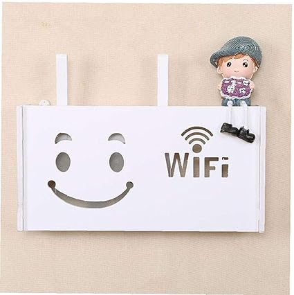 Smiley Wireless Router WiFi Caja de Madera-plástico Estante ...