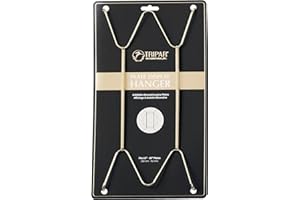 Tripar Wall Plate Hanger, Brass Wire (14-20 Inch) - Durable, Flexible Coils Conform to Most Plates - Holds Up to 2lbs on Wall - Features Clear Coated Vinyl Tips and Sleeves to Prevent Scratches