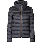 SAVE THE DUCK Women's Elsie Puffer Jacket | Lightweight Quilted Nylon Water & Wind-Repellent Coat Funnel Neck & Shiny Finish