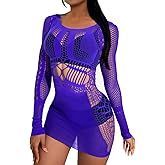XIUSEMY Womens Lingerie Dress Sexy Babydoll Bodycon Dress One Piece Mesh Teddy Fishnet Chemise Nightwear