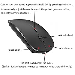 Artusi Wireless Mouse for Laptop Mac iMac MacBook