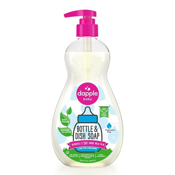 DAPPLE BABY BOTTLE & DISH SOAP, HYPOALLERGENIC DISH...