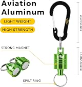SF Strongest Magnetic Release Holder with Coiled Lanyard Carabiner Green view 2