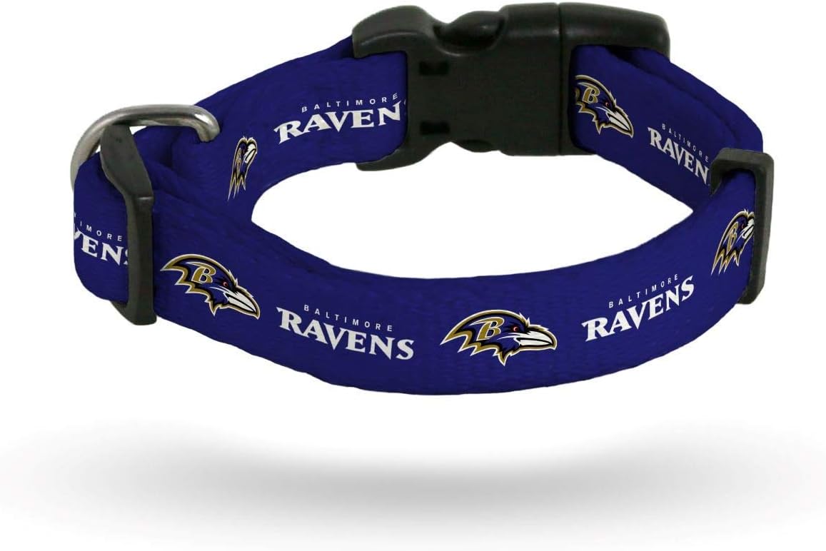 Baltimore Ravens NFL Nylon Pet Dog Collar Small Adjustable 914 inch