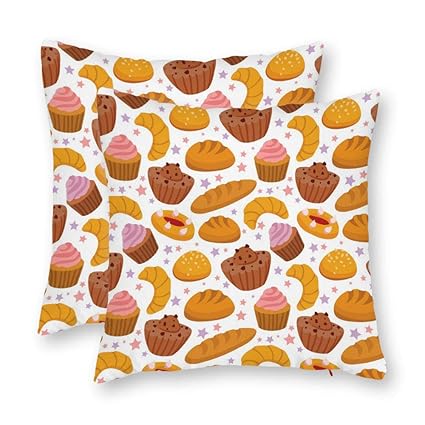 Amazon Com Dkisee Set Of 2 Abstract French Pastry Pattern