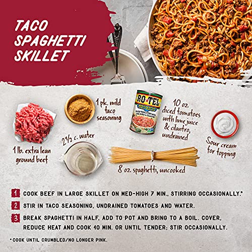 ROTEL Mexican Style Diced Tomatoes with Lime Juice and Cilantro, 10