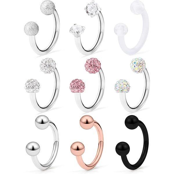 Jstyle Hypoallergenic Nose Rings Walmart 12 Gauge Septum Ring Buy