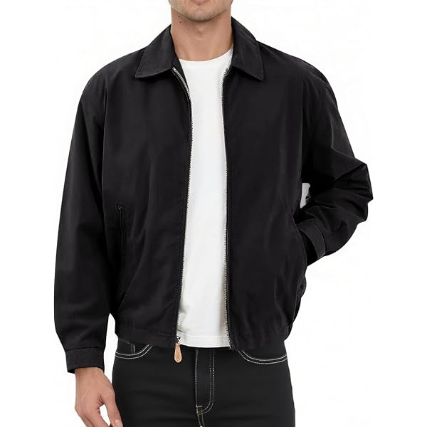 COOFANDY Mens Casual Bomber Jacket Vintage Zip-Up Faux Suede