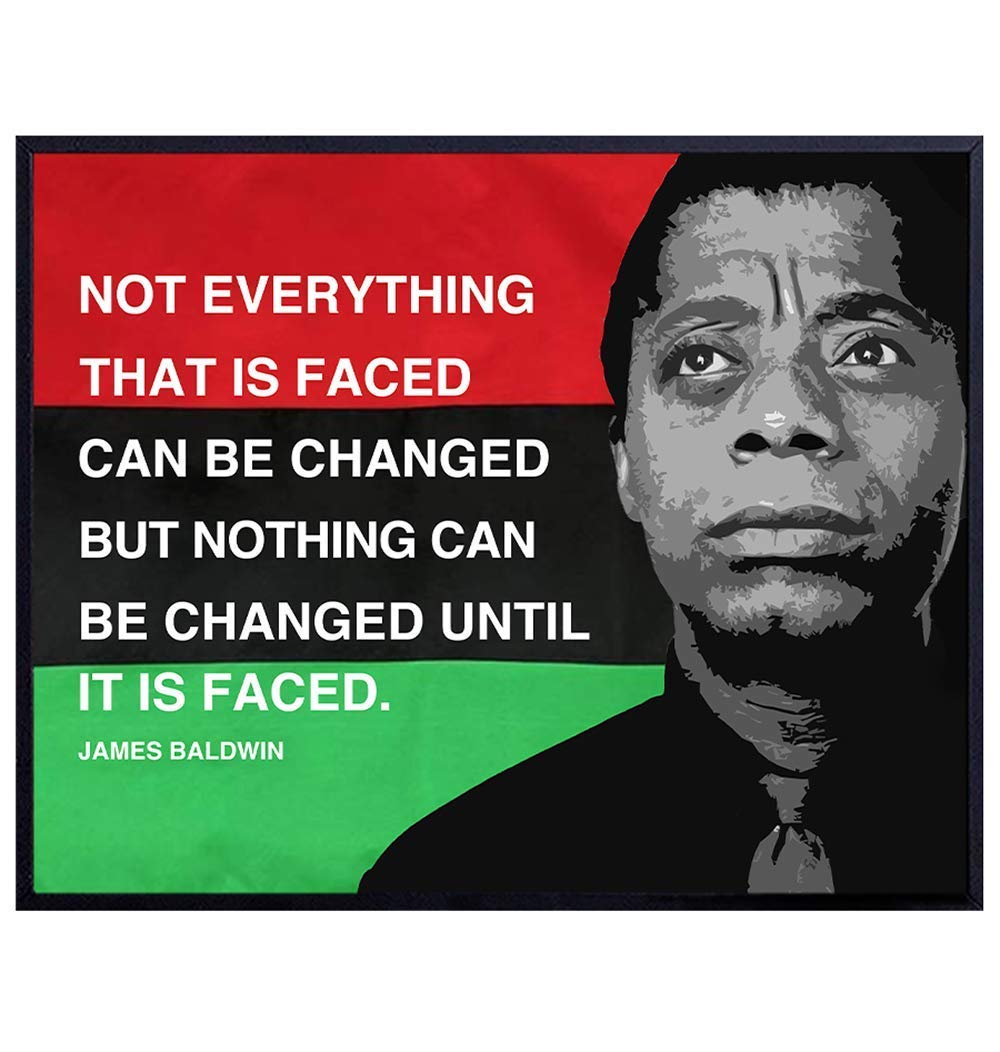 James Baldwin Quote, Black Leaders Inspirational Wall Art Print 8x10