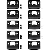 10PCS Latch Strike Plate, Door Strike Plate, Strike Plates for Exterior Doors, Stainless Steel Deadbolt Covers