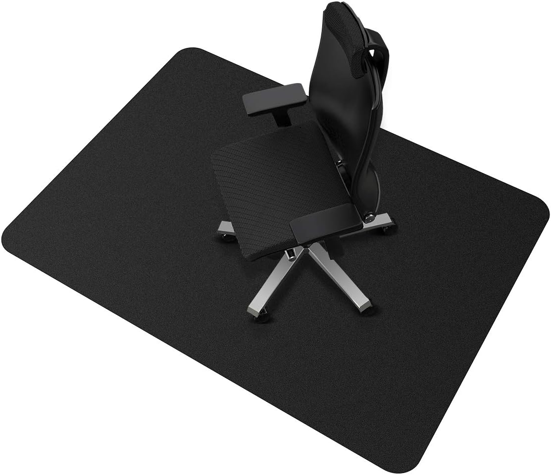 Office Chair Mat, Hard-Floor Mat for Desk, 47" x 35" Multi-Purpose Office Desk Chair Mat for Hardwood Floors, Updated Version Protector Hard Floor Mat for Home (Black): Kitchen & Dining