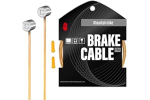 CNC Pro Slick Polished Bike Brake Cable for Mountain Road Bikes,Universal Bicycle Brake Line 1700/2100/2800mm for MTB BMX wit