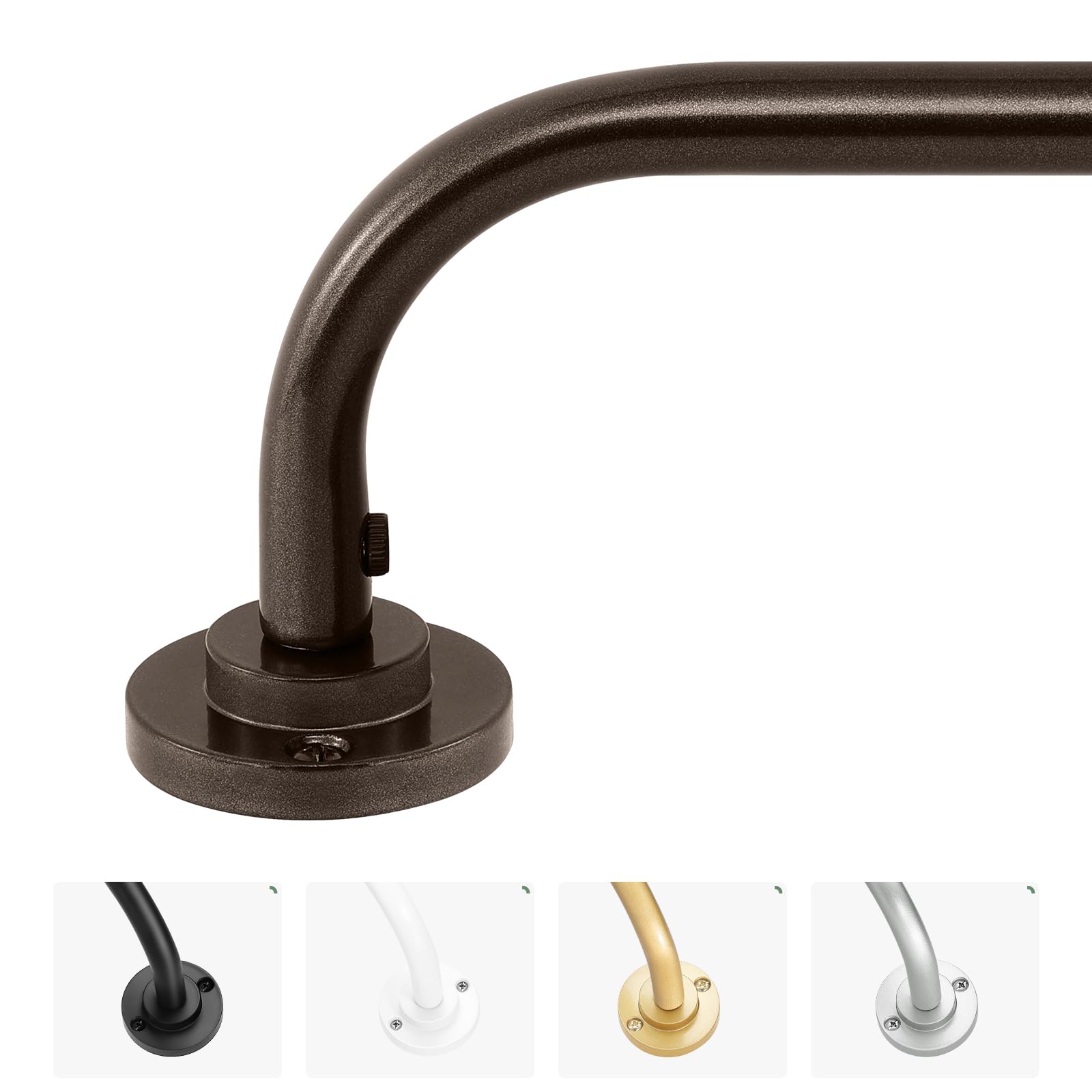 Photo 1 of 2 Pack Bronze Curtain Rods for Windows 48 to 84 Inch(4-7ft)