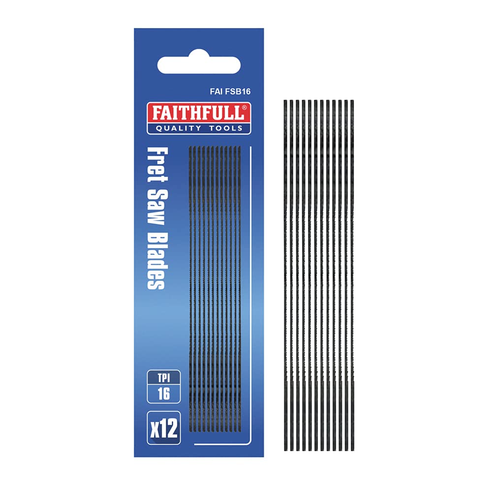 Faithfull Fretsaw Blades (Pack 12) 16 Tpi