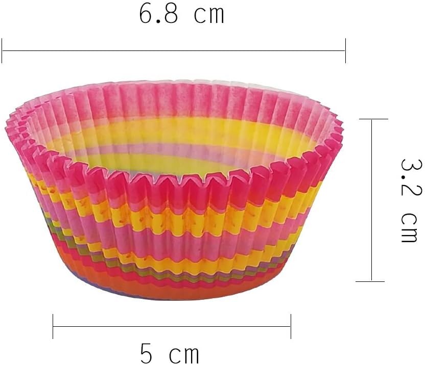 Cupcake Baking Cases 600pcs Muffin Cases Standard Paper Wrappers 6 Styles Baking Cups Cupcake Liners for Christmas Birthday Wedding Party - Image 5