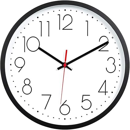 Lawei Horloge Murale Fonctionnement Silencieux Sans Tic Tac Enervant Avec Fond Blan Pour La Maison Le Bureau L Ecole 30 5 Cm Amazon Fr Cuisine Maison