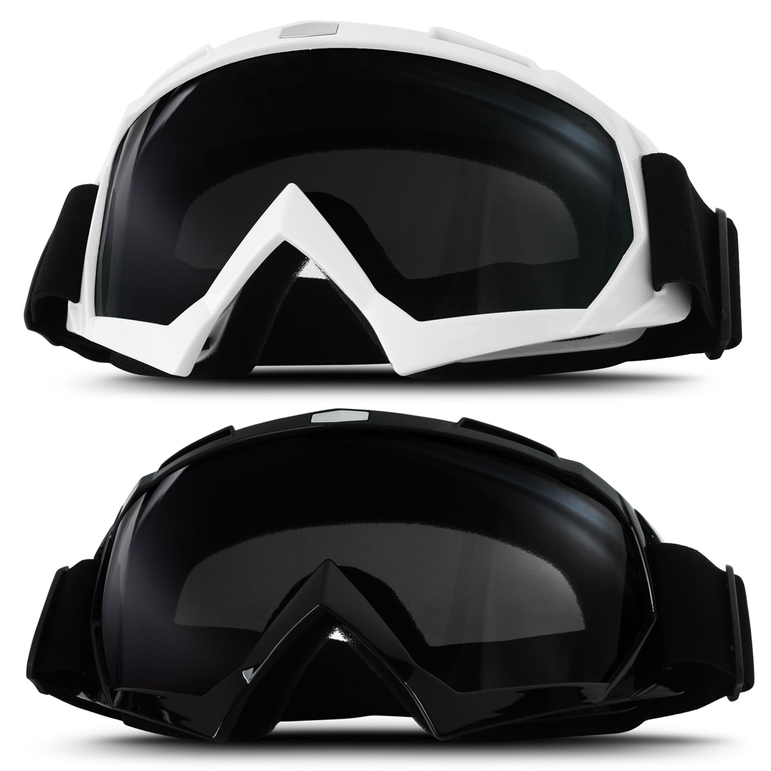 Photo 1 of GGBuy Motorcycle Goggles ATV Dirt Bike Anti Scratch Motocross UV400 Protect Bendable Eyewear Off Road Dust proof Anti Fog Riding Goggles with Adjustable Strap &Color Lens