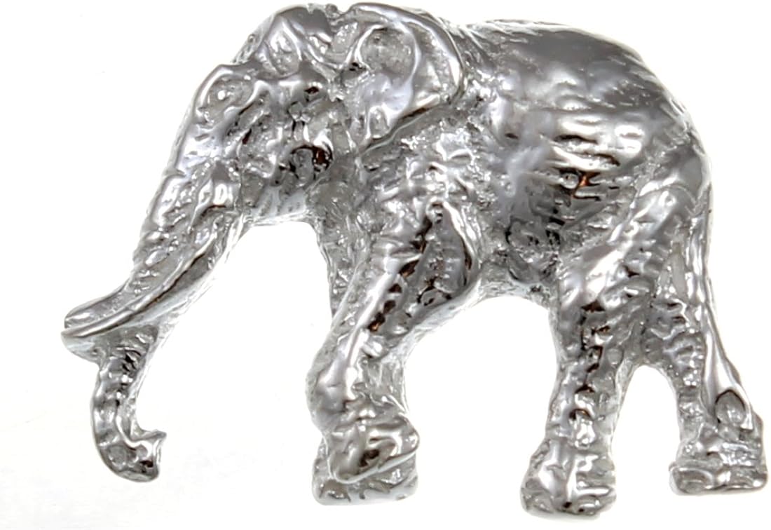 Alexander Castle 925 Sterling Silver Elephant Brooch for Women - 28mm x 22mm Silver Brooch Pin with Jewellery Gift Box