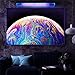 Procart Blacklight Poster Print 24x34 inch, Fluorescent Ink Print on Canvas, Reactive at UV Light, Glow at Blacklight (Virtual Reality Space with Abstract Multicolor Psychedelic Planet)