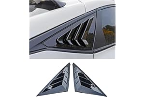 AULESSE Rear Side Window Louvers Compatible with Civic Hatchback Type R 2022 2023 2024 2025 Sport Decoration Accessories Air Vent Scoop Louver Window Scoop Louver Cover Glossy Black