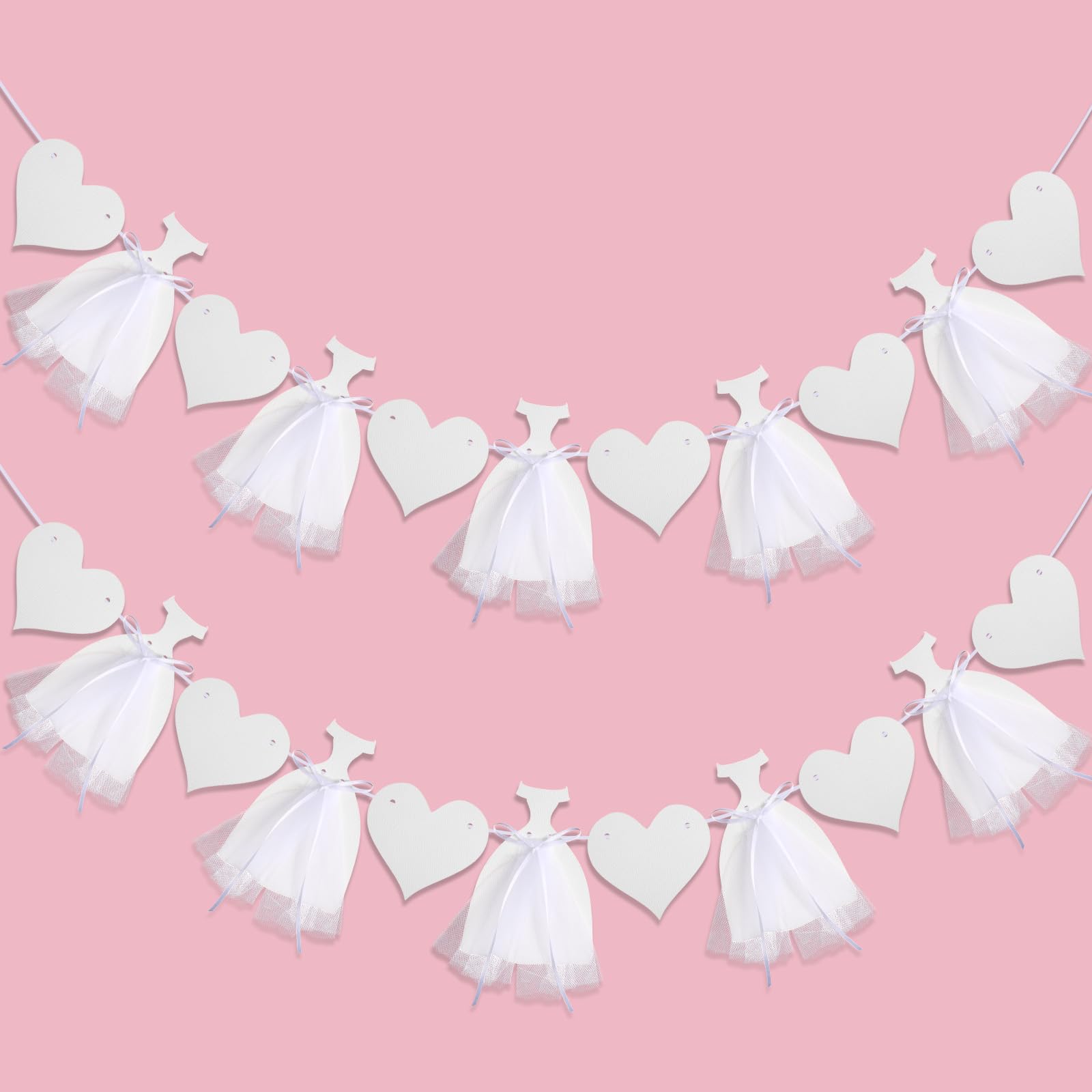 Photo 1 of Tegeme 2 Pcs Bridal Shower Banner Wedding Decoration Engagement Dress Banner Core Decorations for the Bride and Groom Bride Engagement Party Supplies Bride to Be Chair Banner