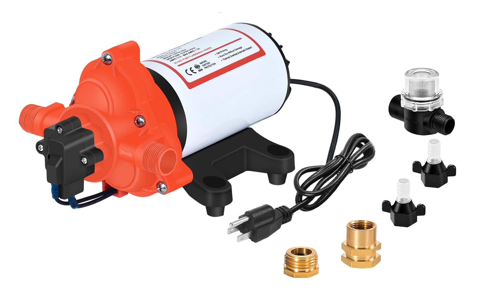 Pompe à eau auto-amorçante à membrane haute pression 12V 108W 55PSI 11
