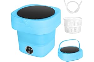 CJC Portable Washing Machine and Dryer Combo, 6.5L Mini Folding Washing Machine Portable with Disinfection Function, Small Portable Washer and Dryer Combo for Apartments, Dorm, Camping, RV, Travel Laundry