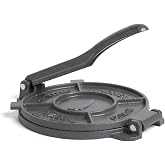 Alpha Living Tortilla Press &ndash; 8 Inch Cast Iron Quesadilla Maker &ndash; Heavy Duty Empanada Maker Press &ndash; Cast Iron Tortilla Maker for Kitchen, Home Use