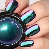 PrettyDiva Chameleon Chrome Nail Powder - Ombre Chameleon Powders Chrome Nail Pigment Mirror Finish, Color Shifting Nail Pigm