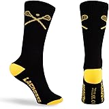 Lacrosse Athletic Half Cushioned Crew Socks | Crossed Lax Sticks in Various Colors