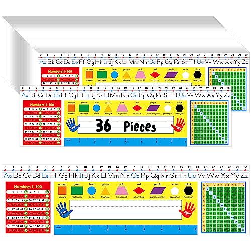 36 PCS Desk Nameplates, Double Sided PET Film Desk