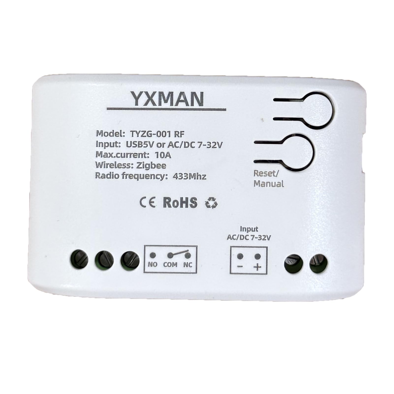 Photo 1 of 1 CH ZigBee Smart Relay Switch,USB 5V AC DC 7-32V, Work with SmartThings, Tuya (Requires ZigBee Hub)