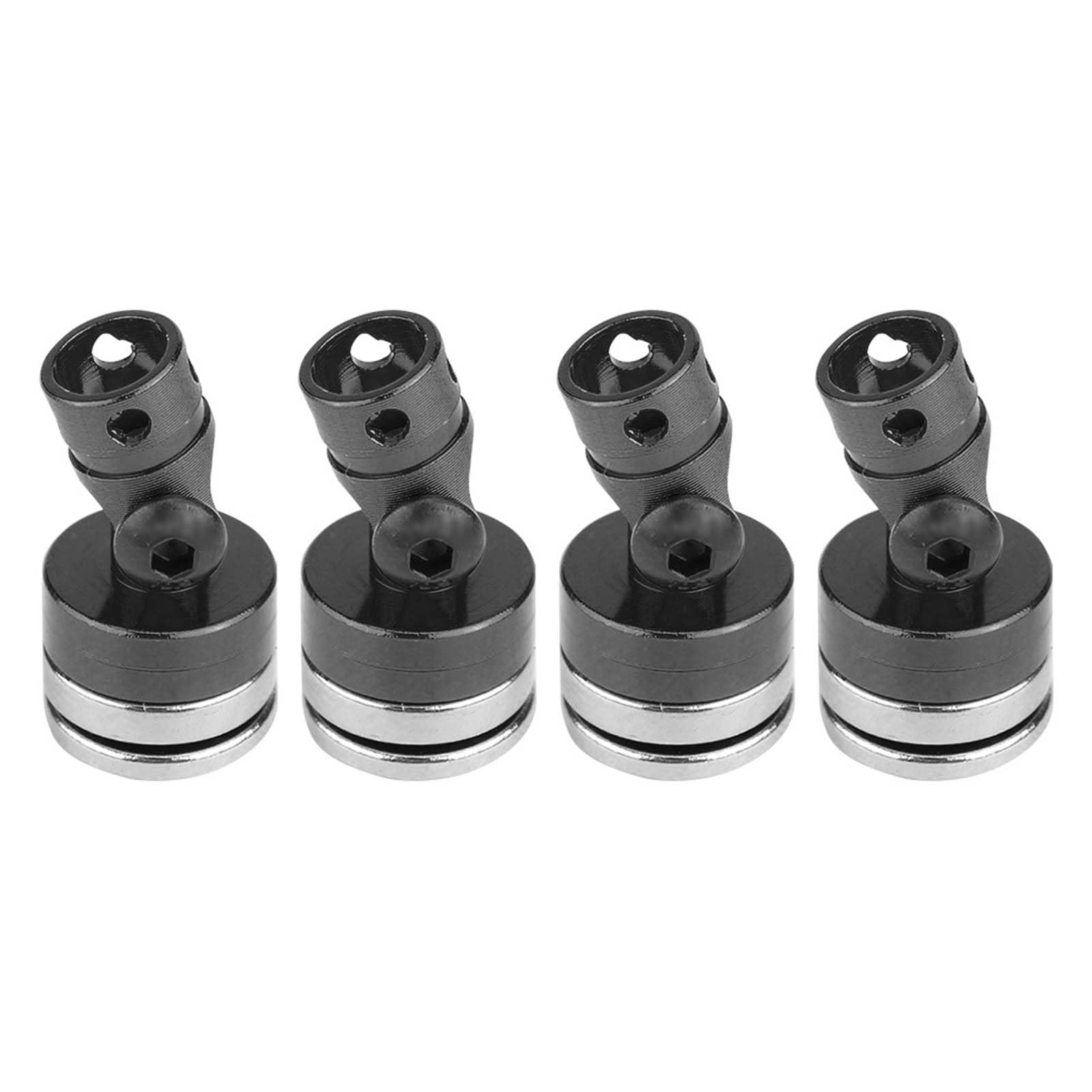 4Pcs Body Post Mount, Aluminum Magnetic Stealth Invisible Body Post Mount for SCX10 4WD 1:10 RC Car(Black)