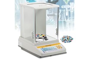 Hanchen Analytical Balance 220g/0.1mg Precise Digital Balance Lab Scale for Laboratory Jewelry Store 110v