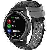 DKEnjoy Silicone Wristband Replacement Accessory Sports Watch Straps Bracelet Compatible for Garmin vívoactive 4 Smartwatch