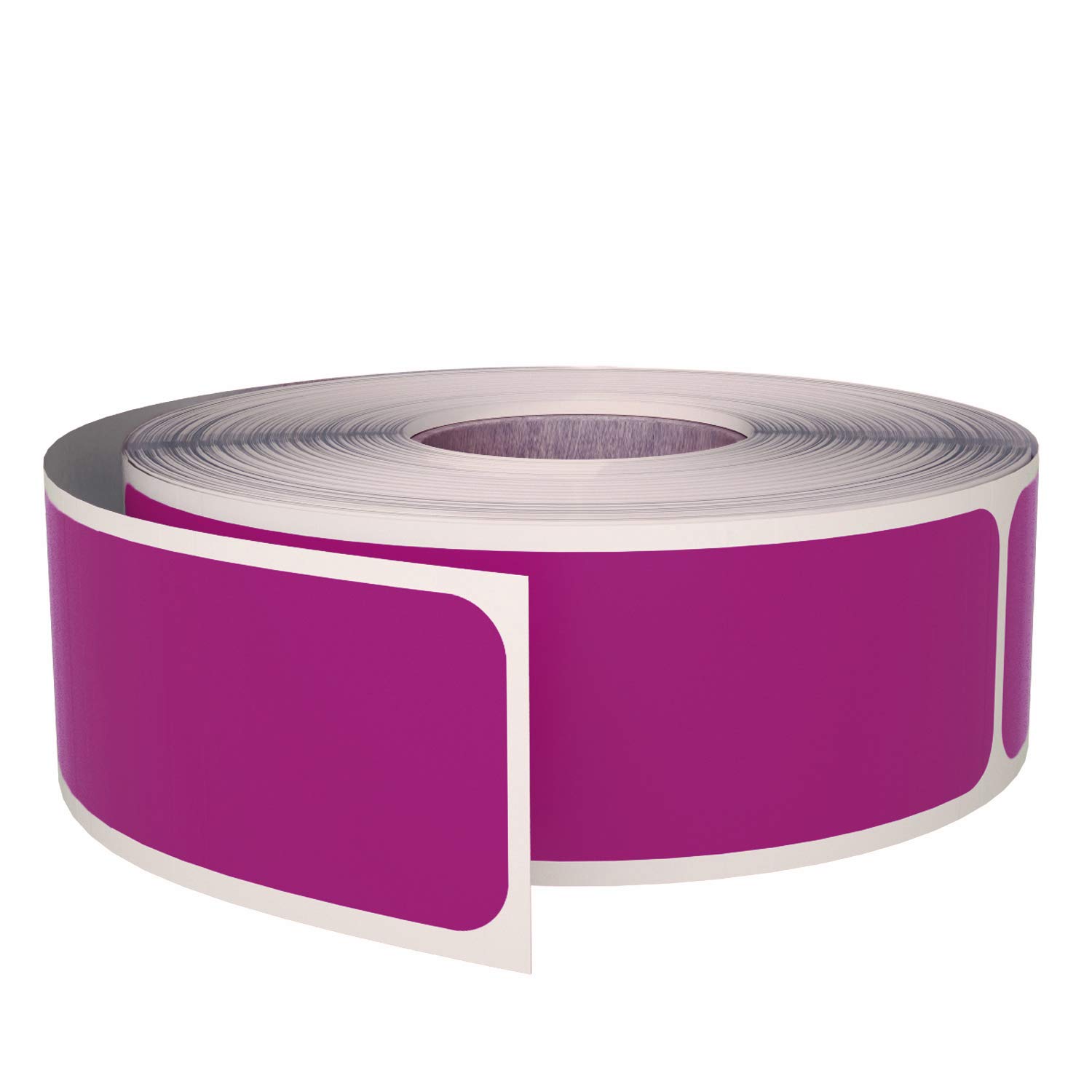 Color Stickers Self Adhesive 3x1 inch - 250 Pack, (7.5cm x 2.5cm) Purple Sticker Label Roll by Royal Green