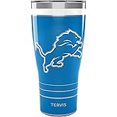 Tervis Traveler NFL Detroit Lions - MVP Triple Insulated Tumbler Travel Cup Keeps Drinks Cold & Hot, 30oz, Stainless Steel